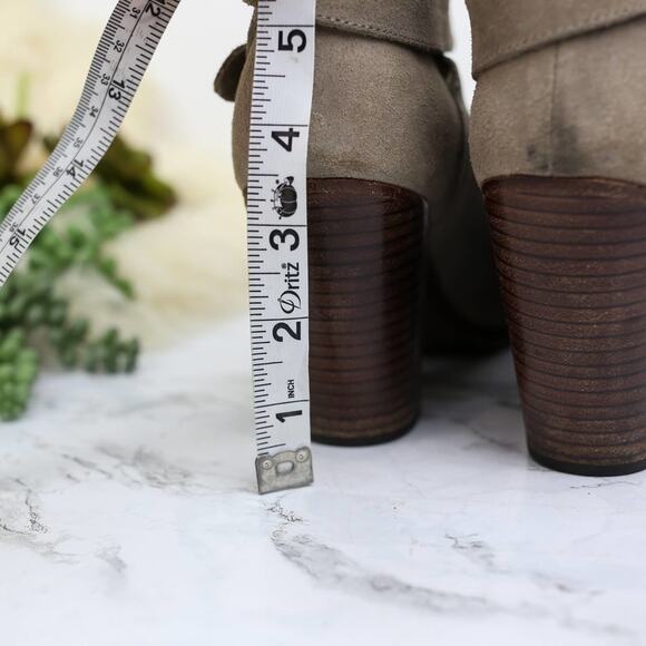 Rag & Bone Harrow Taupe Brown Suede Leather Ankle Boots Size 38.5 Women's - Picture 5 of 6